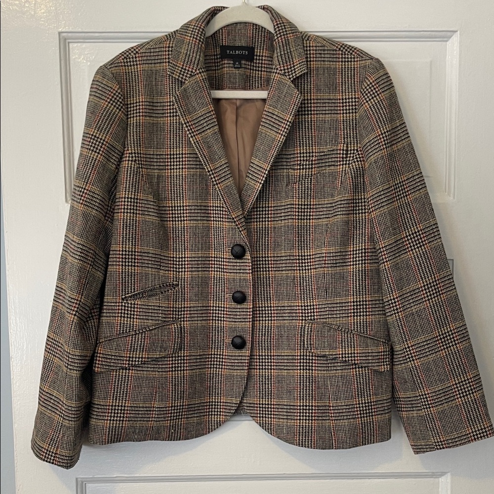 Talbots Women's Plaid Blazer